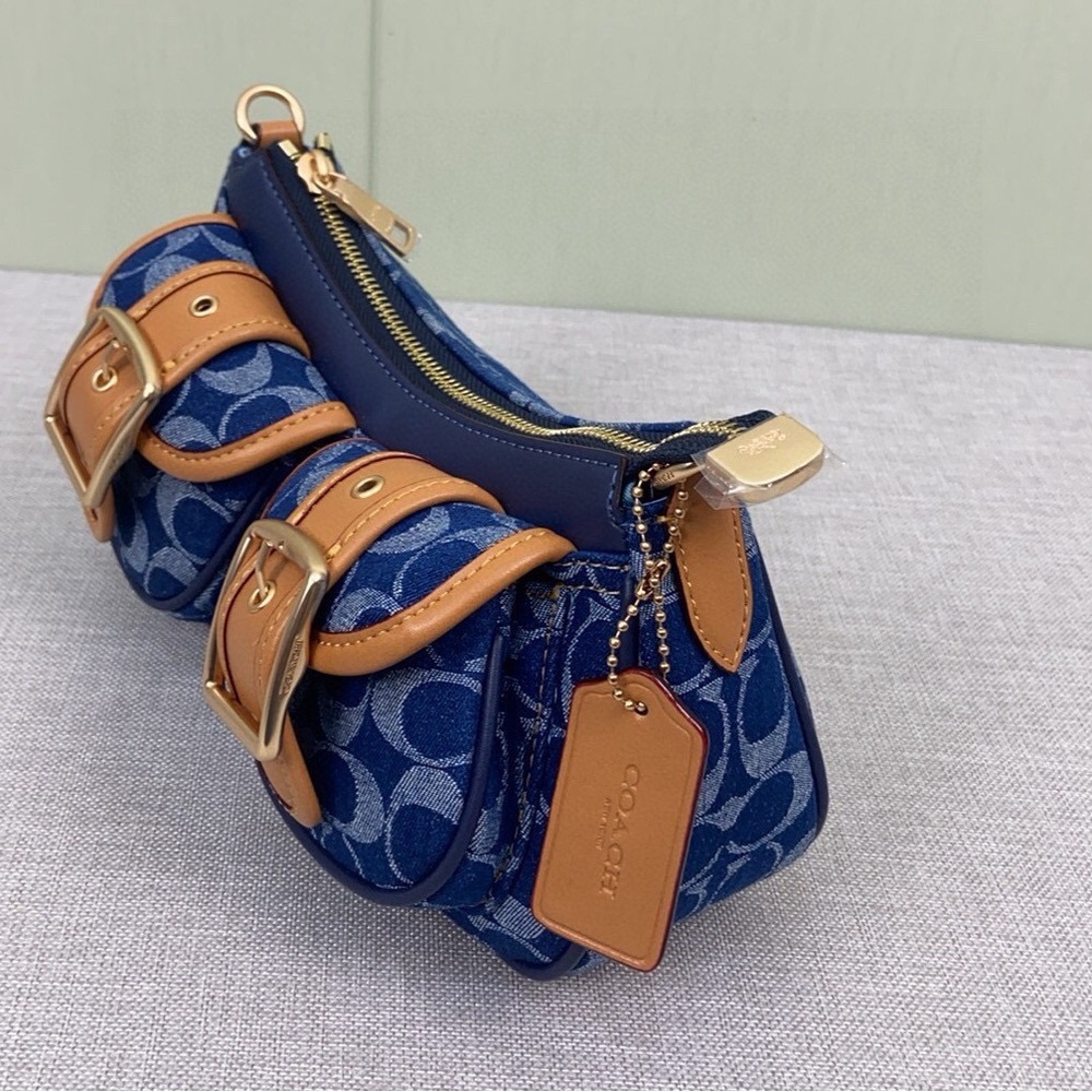 Coach Vintage Denim Signature Hobo Bag - Picture 3 of 8